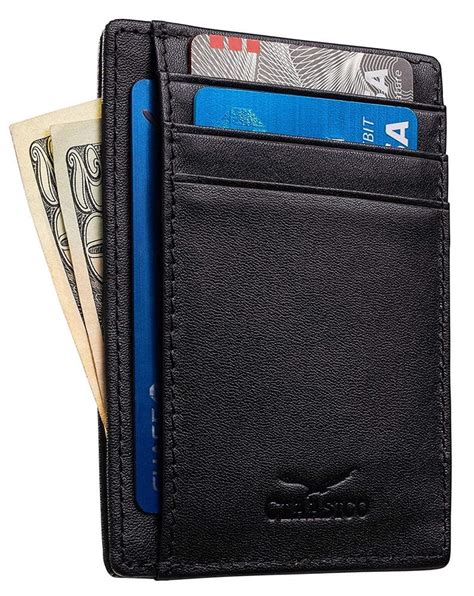 Nero Wallet Slim Minimalist RFID Blocking Leather Wallets Credit 